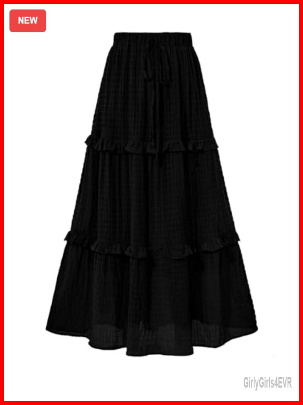 Renaissance Maxi Skirt High Waisted A-Line Tiered Vintage Style